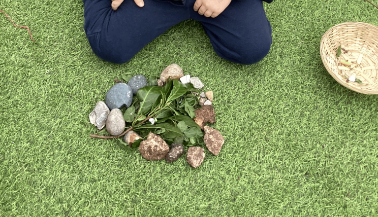 Year 1 channelling their inner Andy Goldsworthy